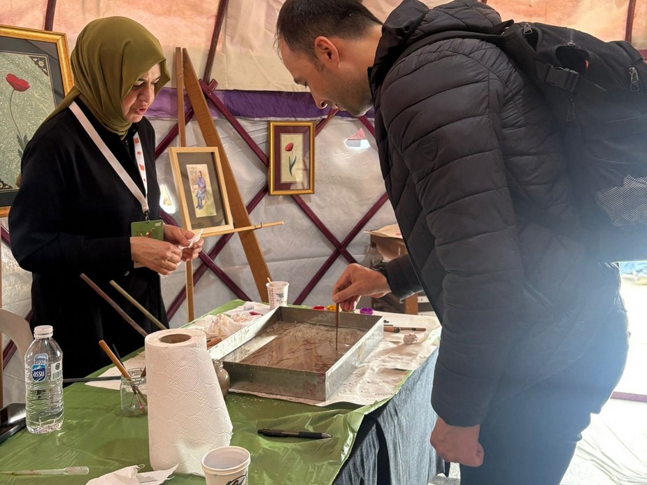 Etnospor Kültür Festivali – ebru uygulaması