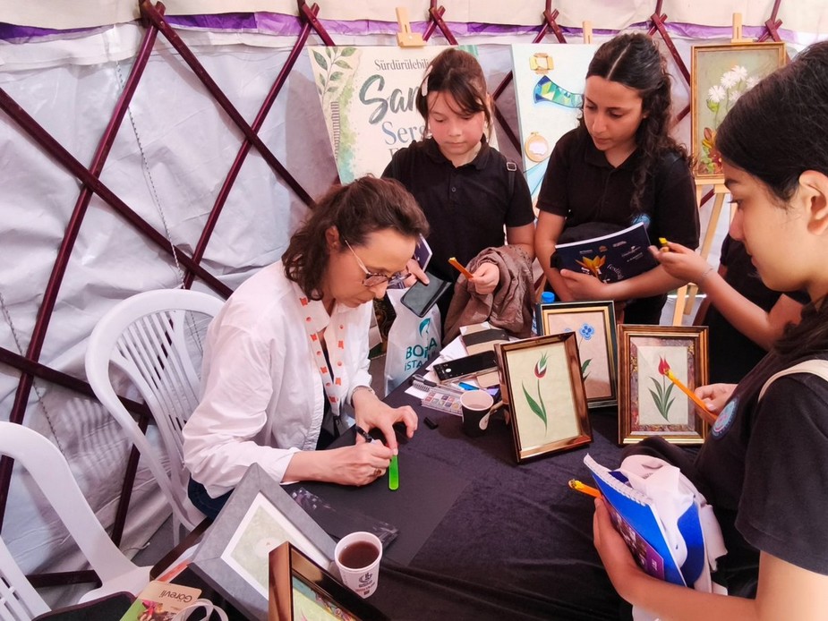 Etnospor Kültür Festivali – ziyaretçilerle uygulamalı sanat çalışması